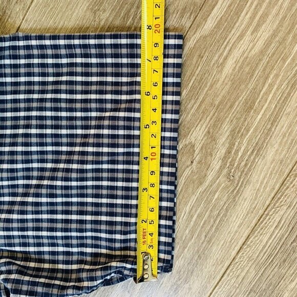 The North Face Mens Shirt Short Sleeve Plaid Blue Cotton Blend Size Large - Picture 6 of 12